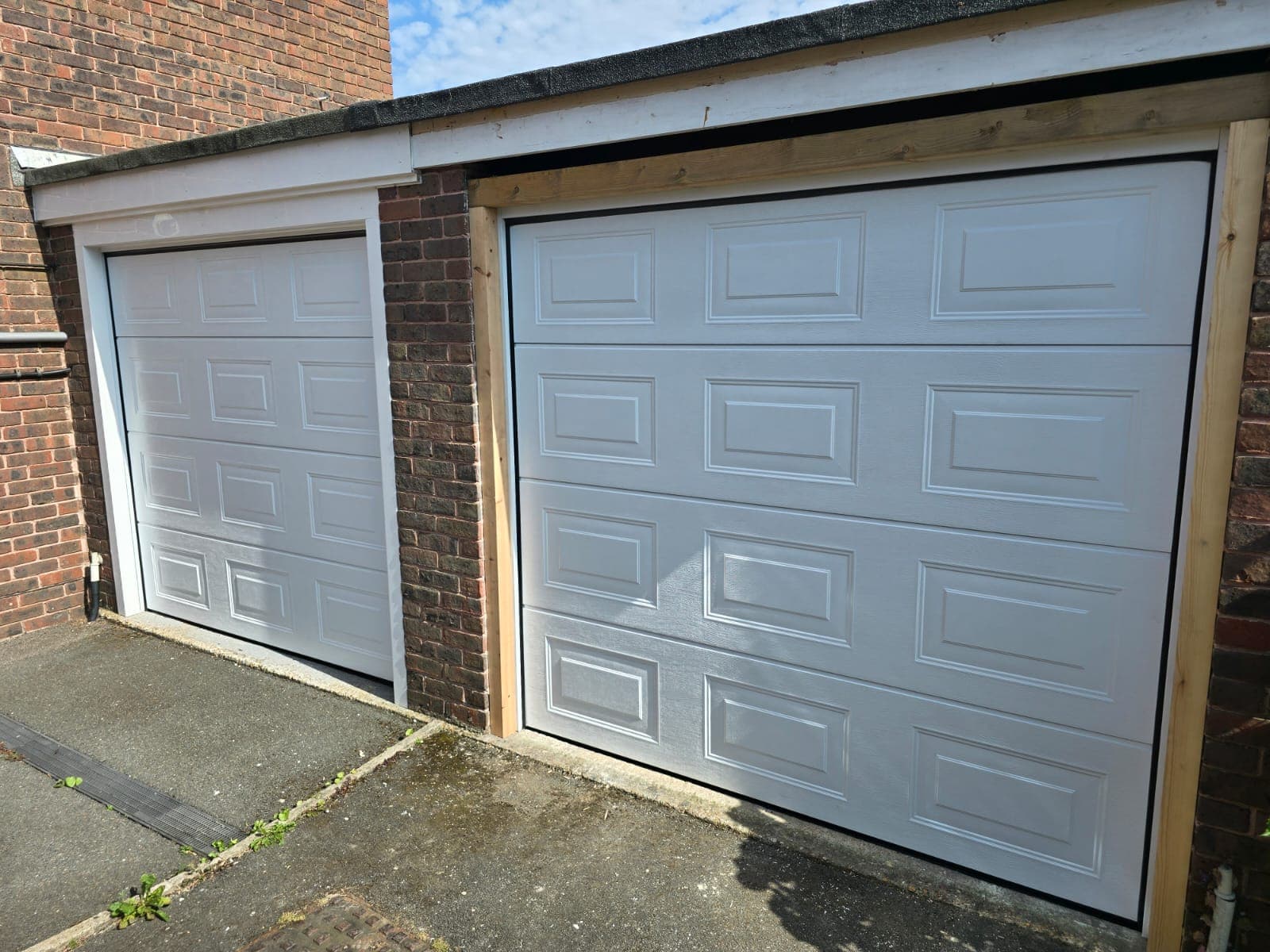 Twin Georgian sectional doors